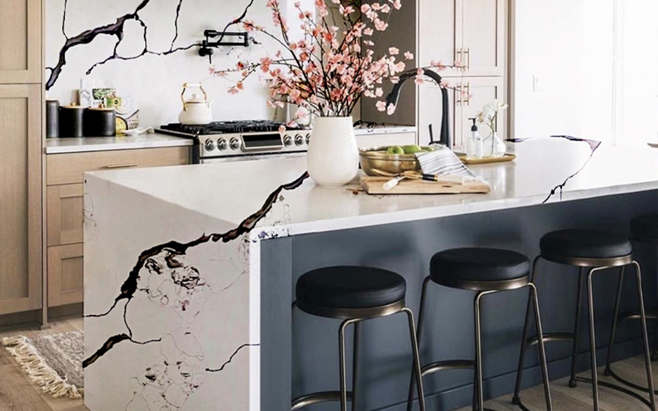 Calacatta Quartz Slab 1009