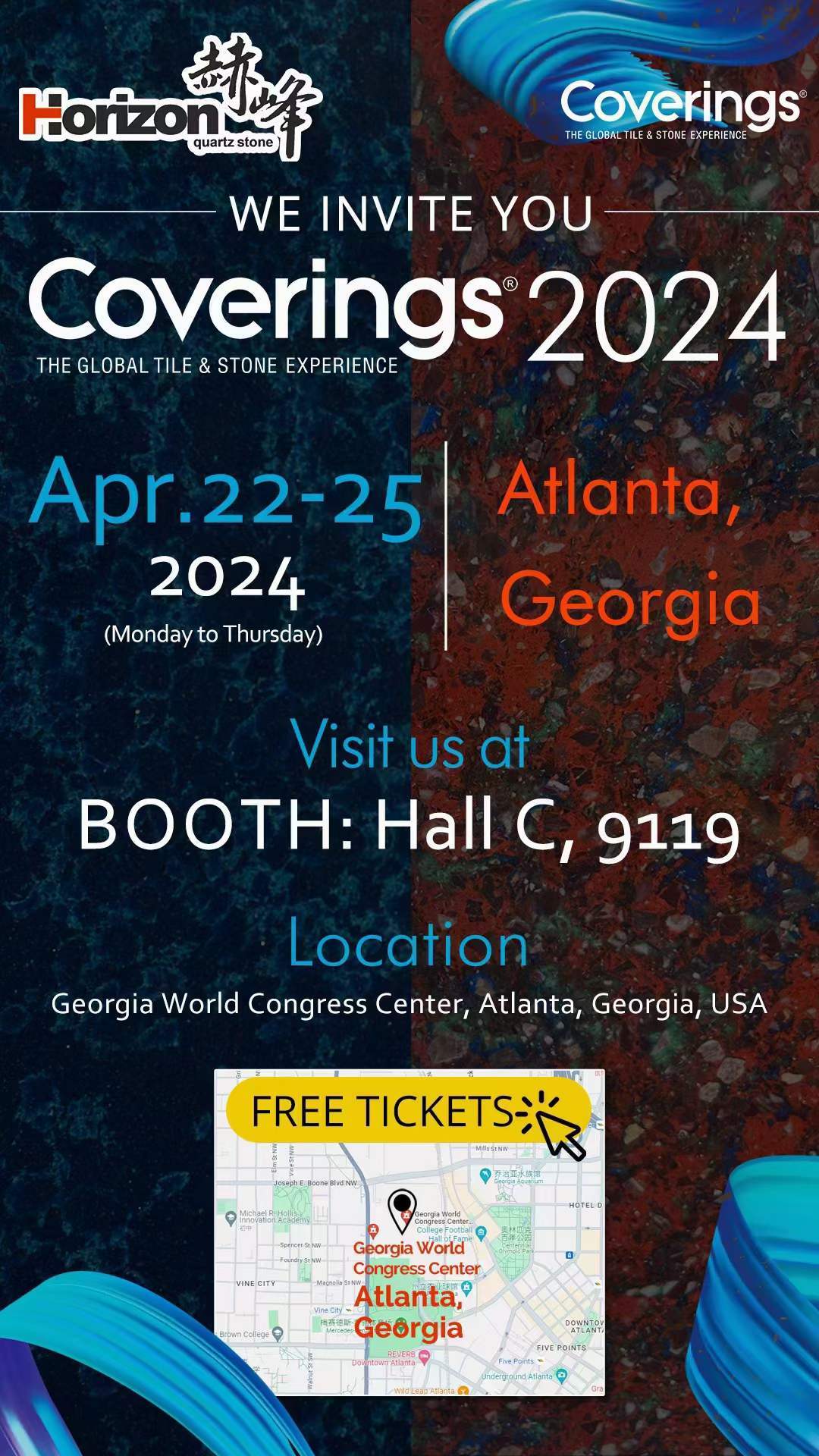 Coverings 2024 THE GLOBAL TILE & STONE EXPERIENCE