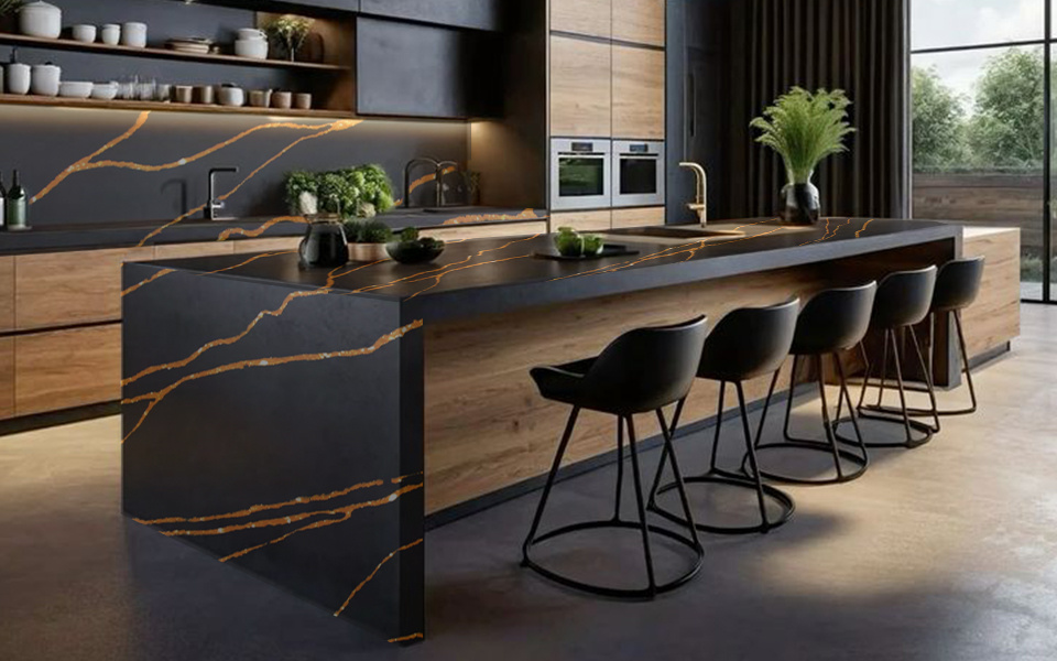 Calacatta Quartz Countertop 7061