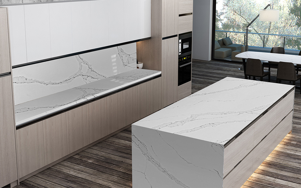 Calacatta Quartz Slab 4098