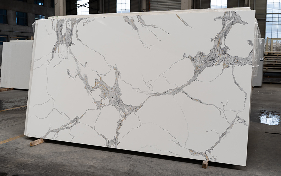 Calacatta Quartz Slab HF6733-Horizon Group