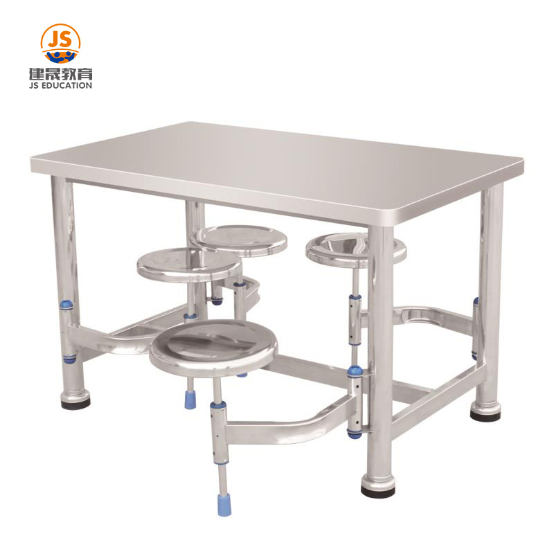 Wholesale of new four person stainless steel dining tables for school dining tables sold directly by manufacturers