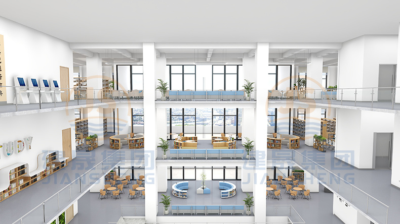 建晟集团为多所学校量身定制图书馆家具，打造沉浸式阅读体验