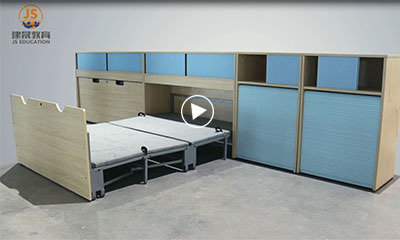 Push-pull folding lunch bed - making children sleep more comfortably