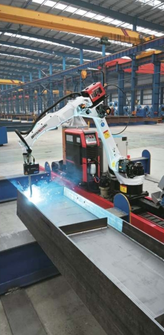 Ground rail welding robot for steel structure industry
