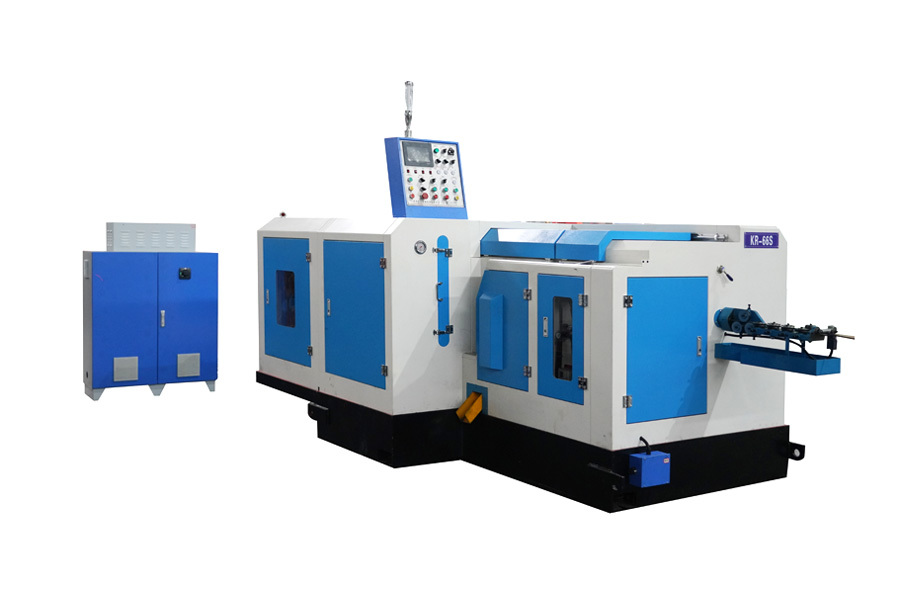 Three-mold three-punch screw forming machine