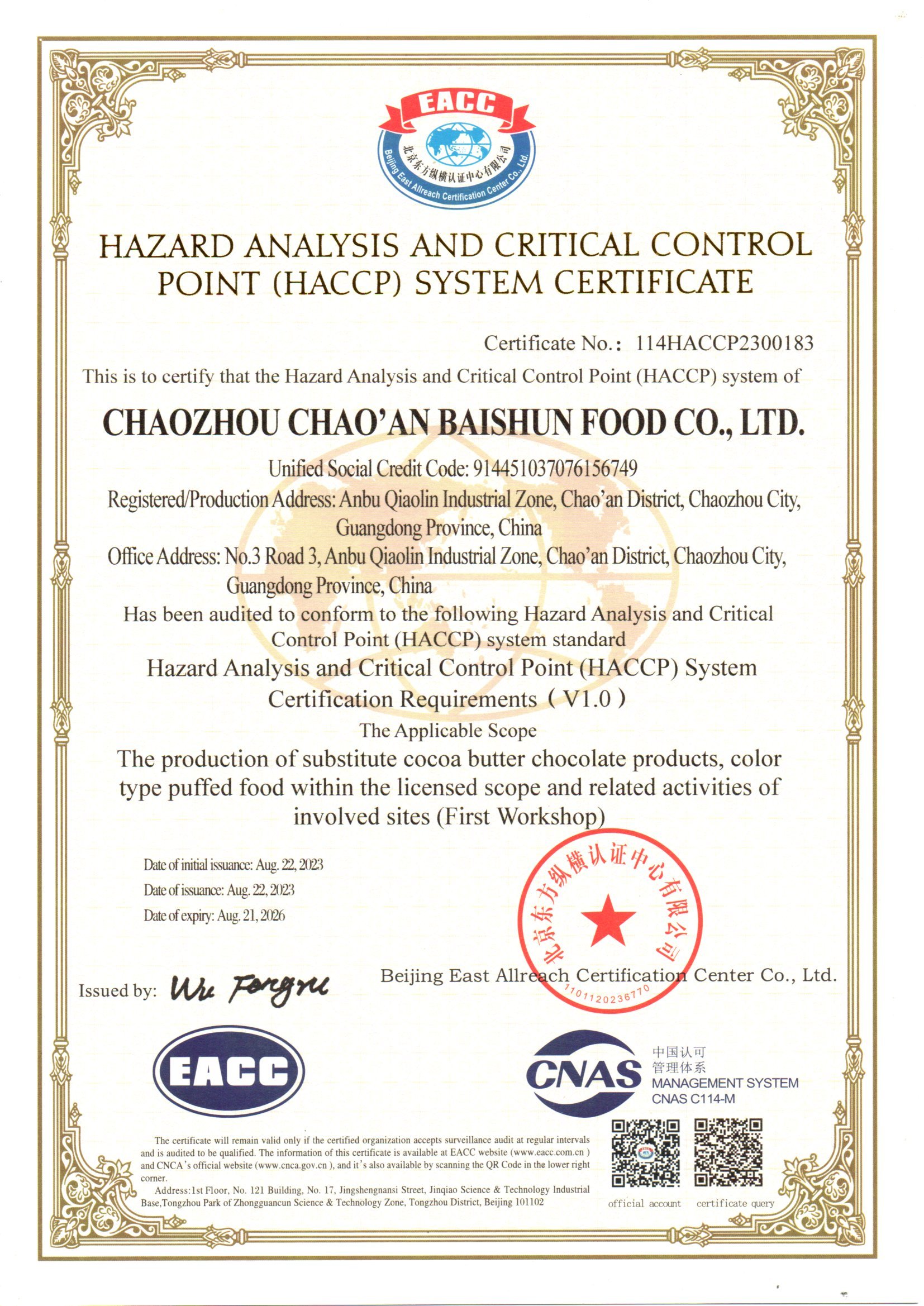 HACCP IN