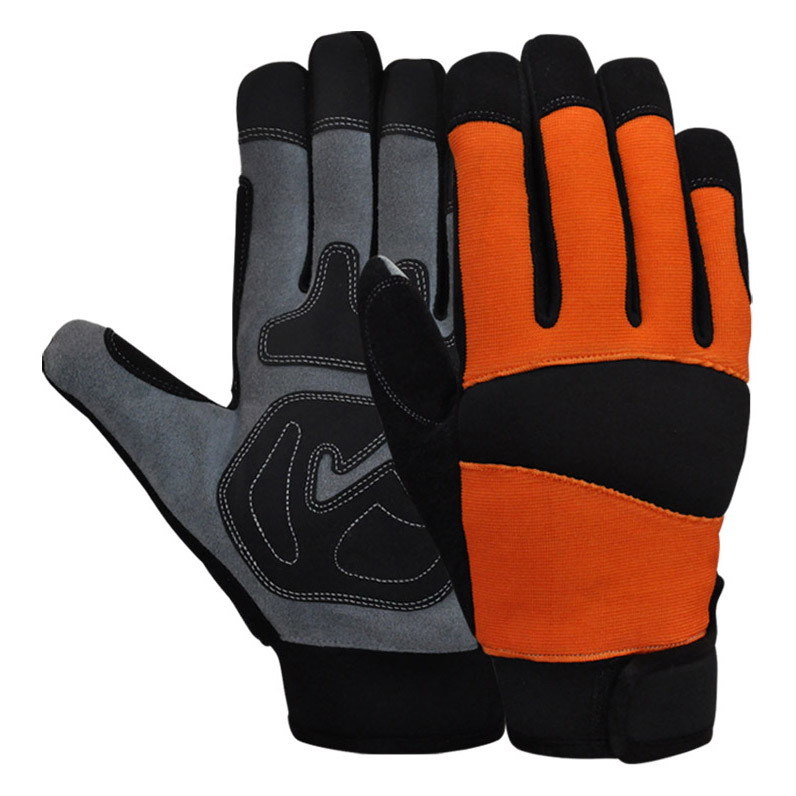 Synthetic Leather Maintenance Mechanic Gloves