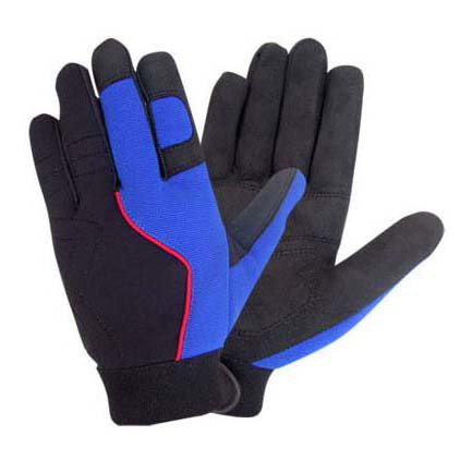 Synthetic Leather Full Fingers Anti-Vibration Maintenance Mechanic Gloves
