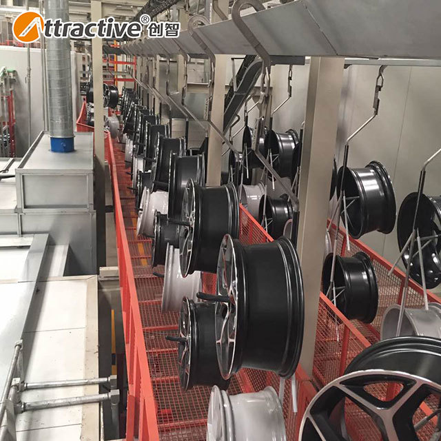 Attractivechina CE Certified Custom Fully Automatic Coating Line For Auto Parts Car Wheel