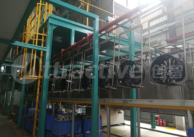 car wheel powder coating line