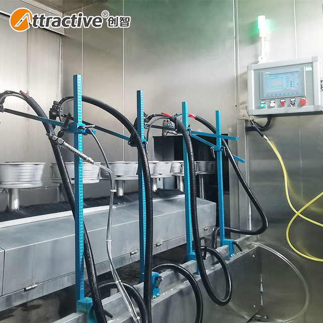 Attractivechina Cookware Complete Coating Line Cake Mold Automatic Electrostatic Painting Line