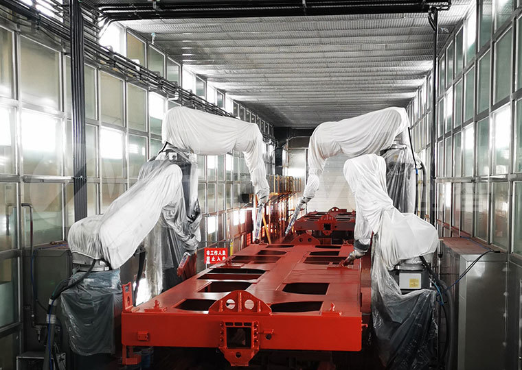 complex-shaped workpiece painting line
