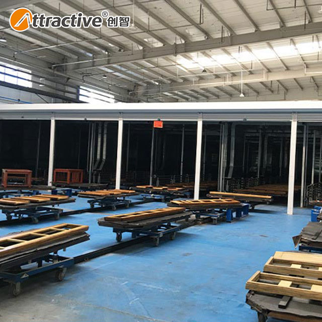 Wood Automatic Painting Machine Furniture Painting Equipment Omega Electrostatic Spraying Line