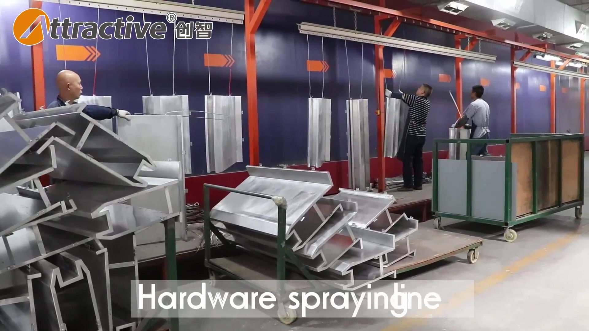 metallic spraying production line.mp4