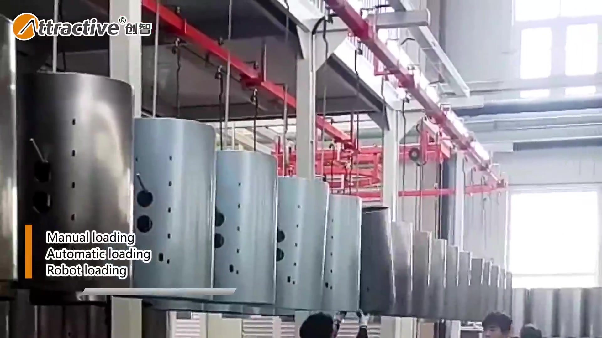 Water Heater Automatic Powder Coating Line.mp4