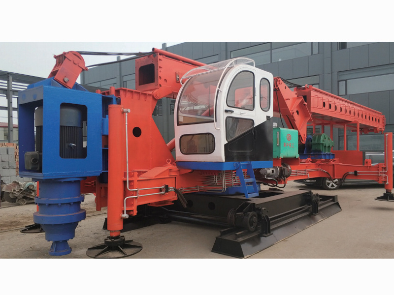 Hydraulic walking type anti-floating anchor single and double power head pile machine