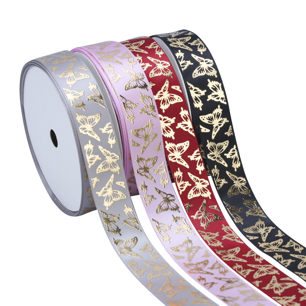 gilding customized butterfly logo Ribbon