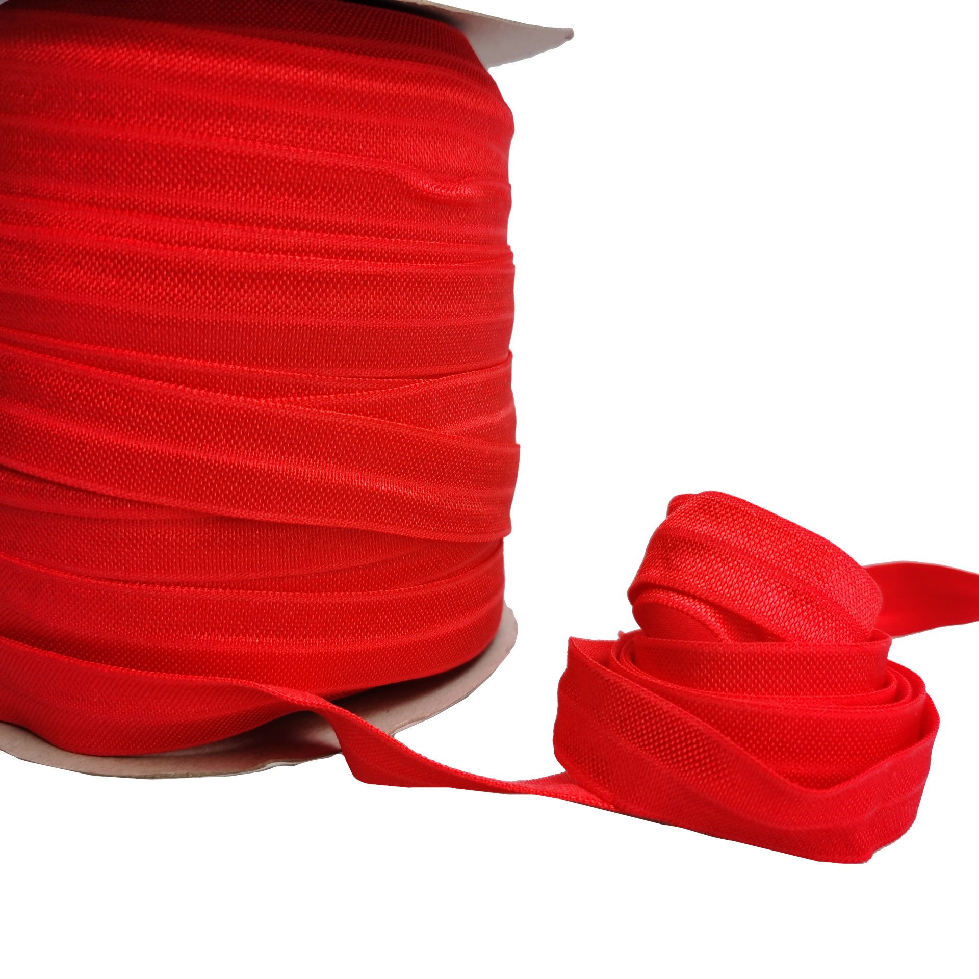 BOCA Wholesale Gold Foil Solid color Fold Over Elastic Ribbon Hot Sale Products 100yards per roll