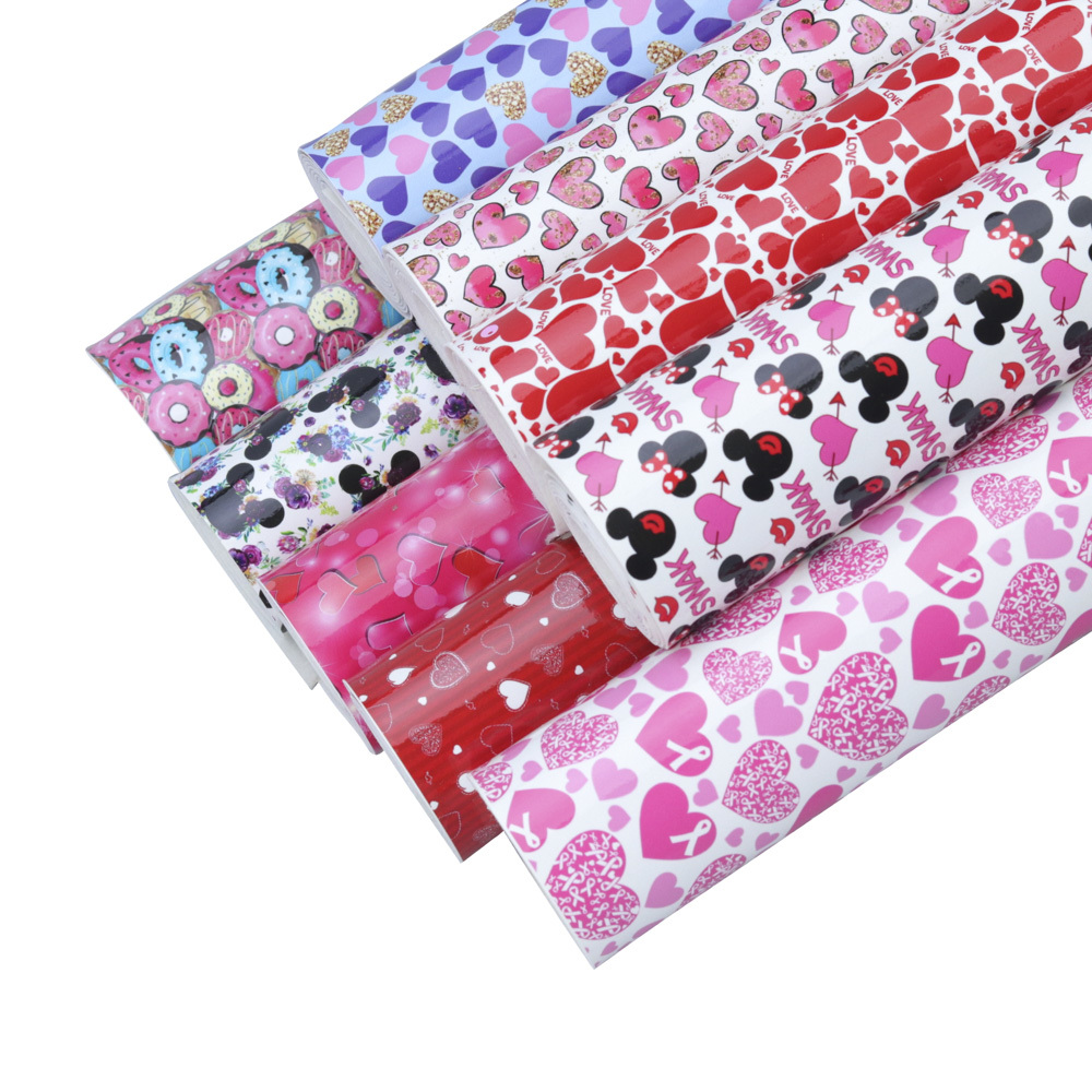 30*135CM Love Valentine's Day Mickey leather