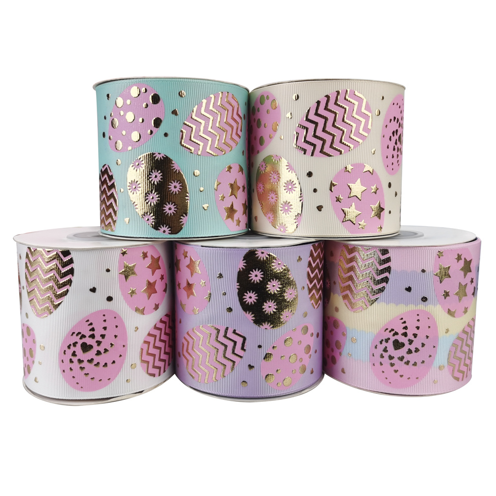 75mm gilding Easter egg Ribbon 50 Yards per roll 