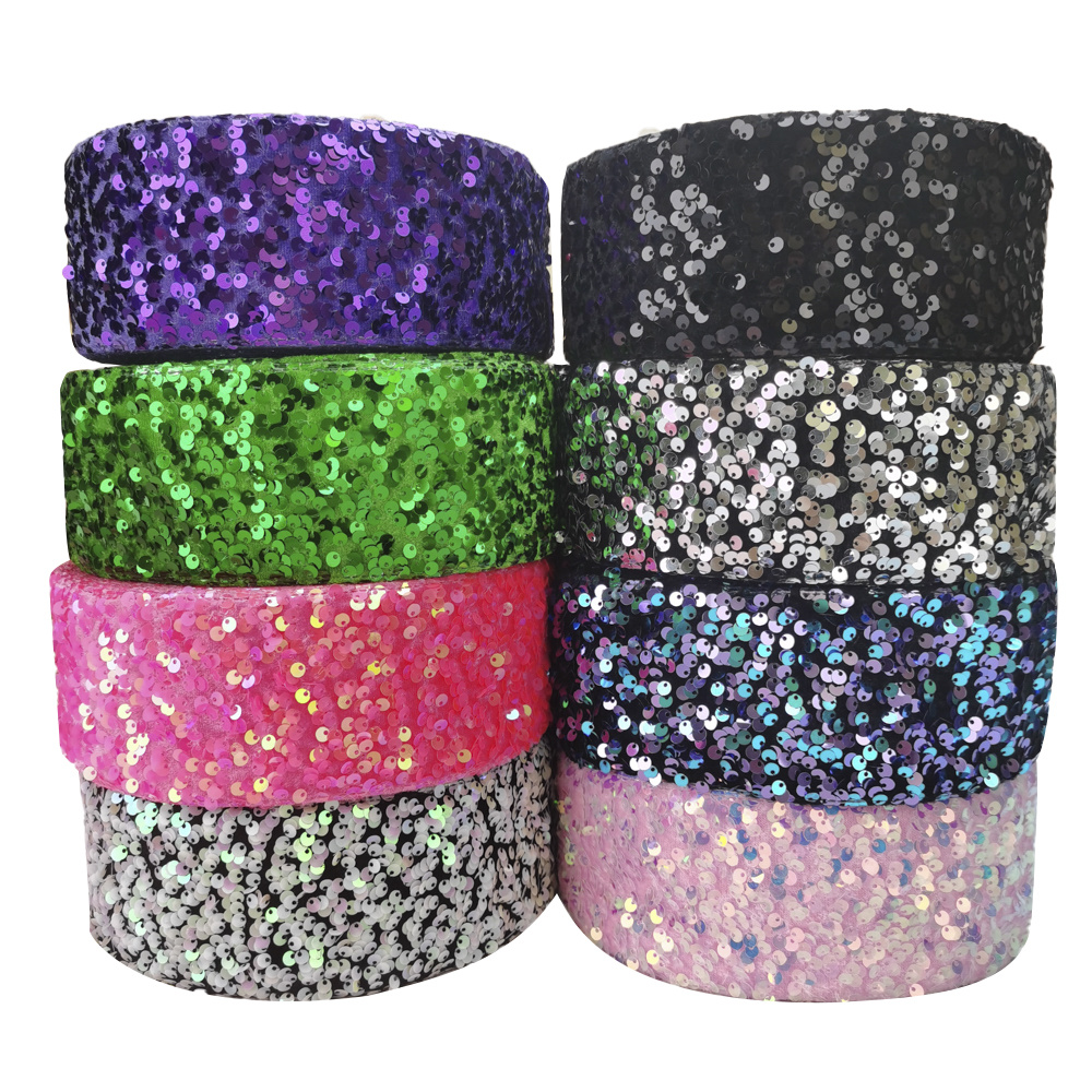 75MM Muchos Colores Terciopelo Lentejuelas por rollo con alta calidad