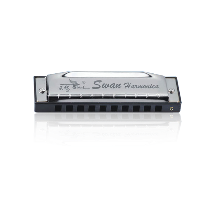 SW1020-9 10 hole 20 tone Aluminum reed plate, stainless steel cover plate harmonica(plastic bag)