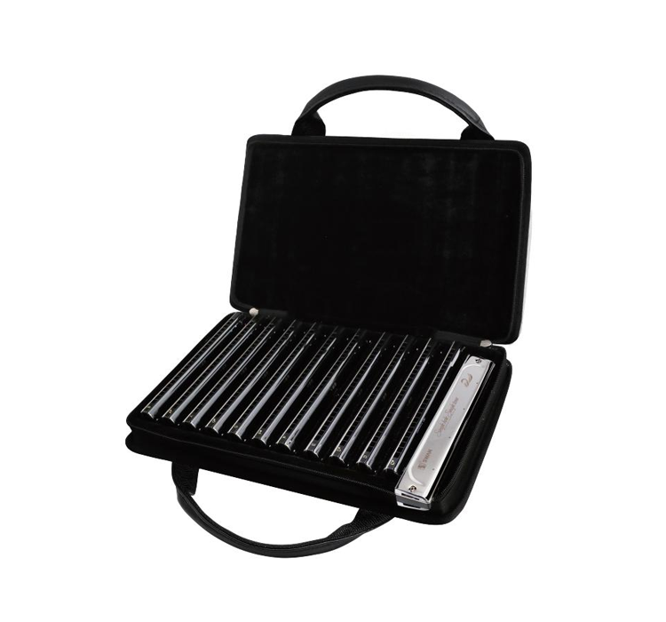 DR24ST-12T-JS 24 hole dreamer single tone 12-tune set-packing harmonica(gift bag)/metallic comb