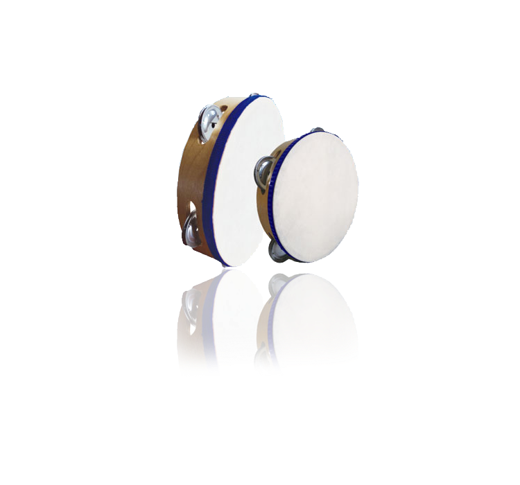 PTH8-5 Tambourine 8” with 5 bells (blue ribbon)