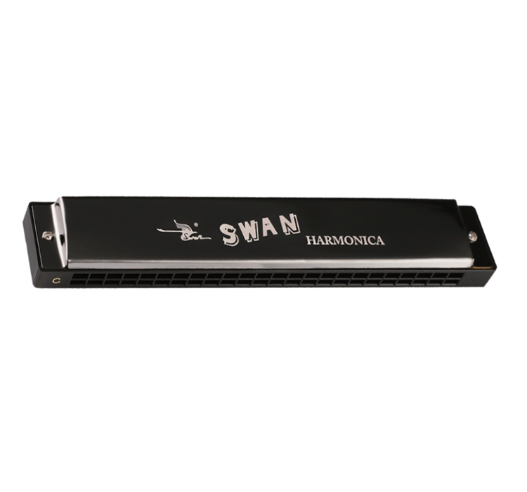 SW24-1 24 hole C-tune copper reed plate colorful harmonica(paper box)