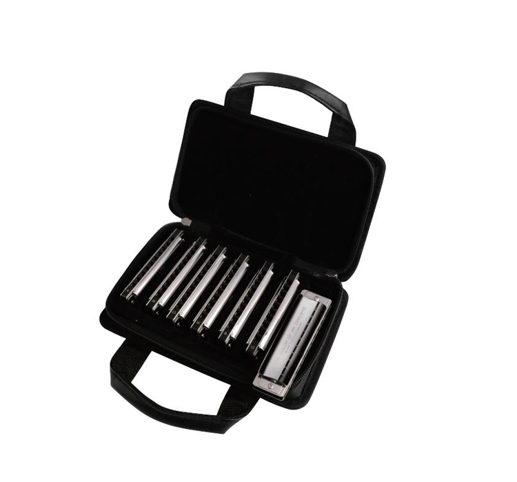 DR1020-7T-JS 10 hole dreamer 7-tune set-packing harmonica(gift bag)/metallic comb