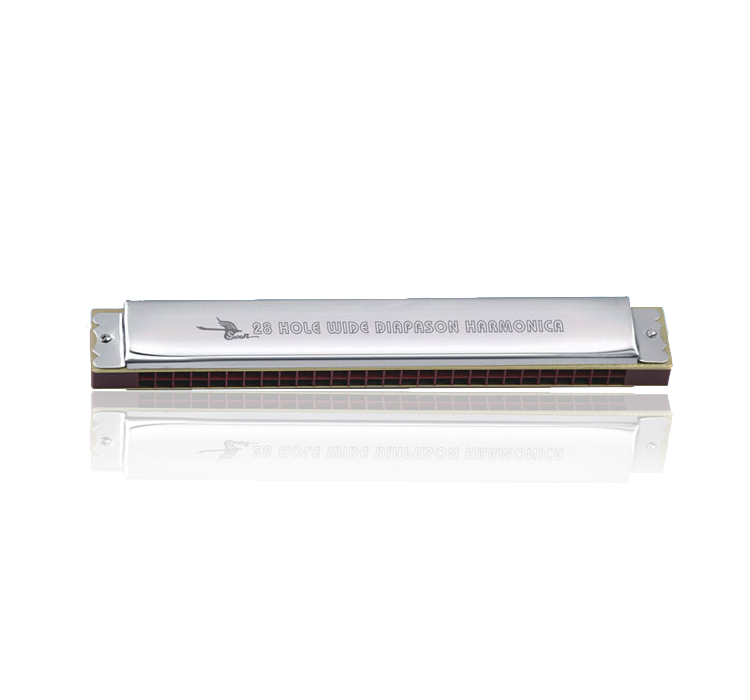 SW28-3 28 hole wide diapason accent harmonica(plastic box)