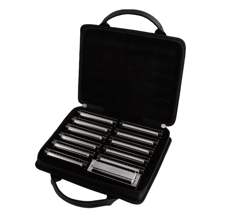 DR1020-12T-JS 10 hole dreamer 12-tune set-packing harmonica(gift bag)/metallic comb