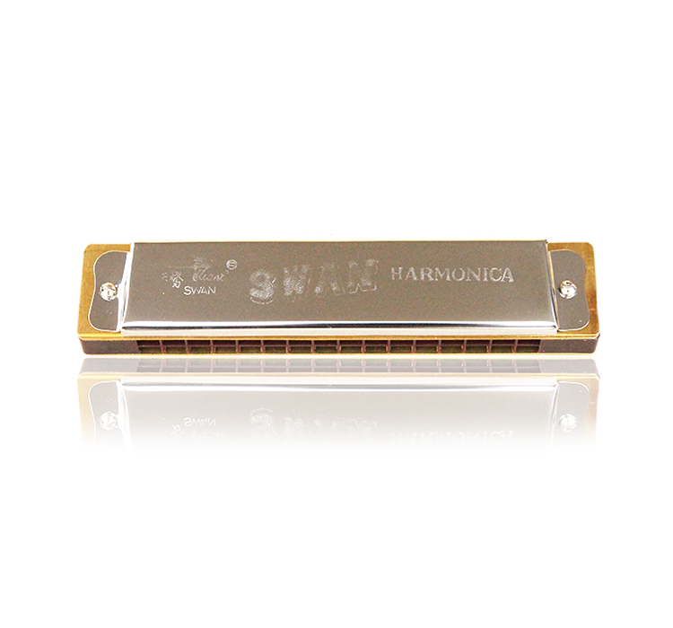 SW16 16 hole C-tune copper reed plate, stainless steel cover plate harmonica(paper box)