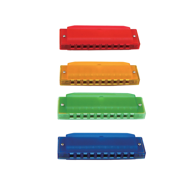 SW1020-2 10 hole 20tone Aluminum reed plate, plastic shell harmonica(plastic bag)