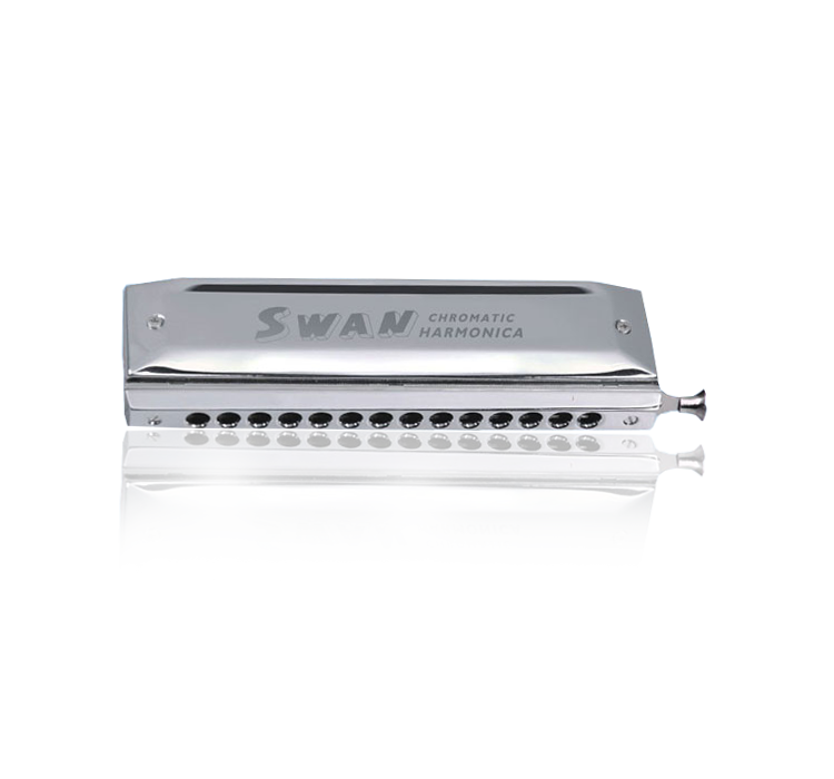 SW1456H 14 hole 56 hole full blown chromatic harmonica(leather-cover)