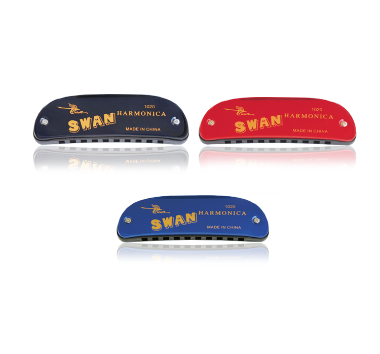SW1020-18 10 hole 20 tone Aluminum reed plate,plastic shell harmonica ( plastic box)