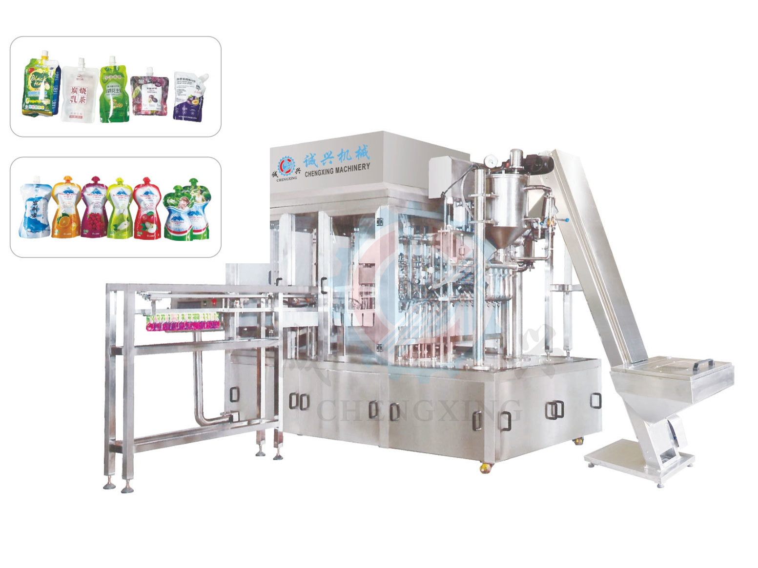 CHD-6 Type Automatic self-supporting bag filling and capping machine (high fit)