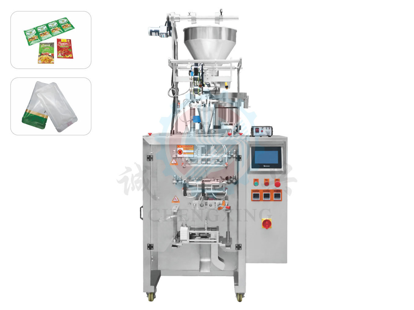 CX-300CK1 Four-side seal countertype round corner packaging machine