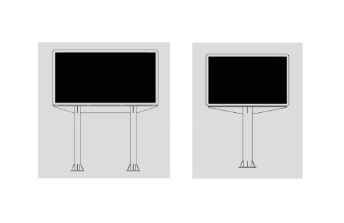 Column type LED variable information sign