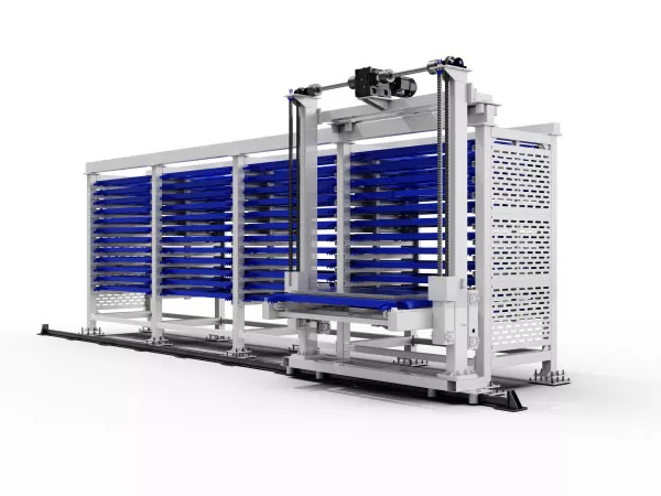 Automatic two tower plate storage warehouse
