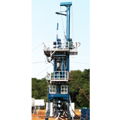 Working machine with pressure in gas well