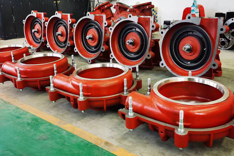 Slurry pump overflow parts material selection