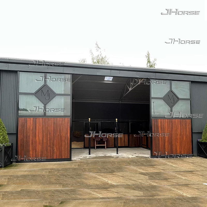 Sliding Barn Door with Logo for Horse Stable