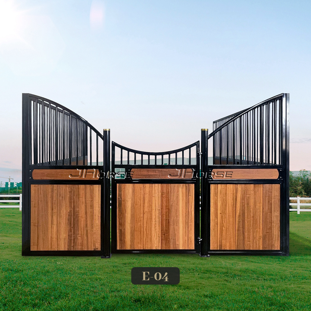 E-04 Luxury Hinged Stall Front with Bamboo Gap Infill European Style