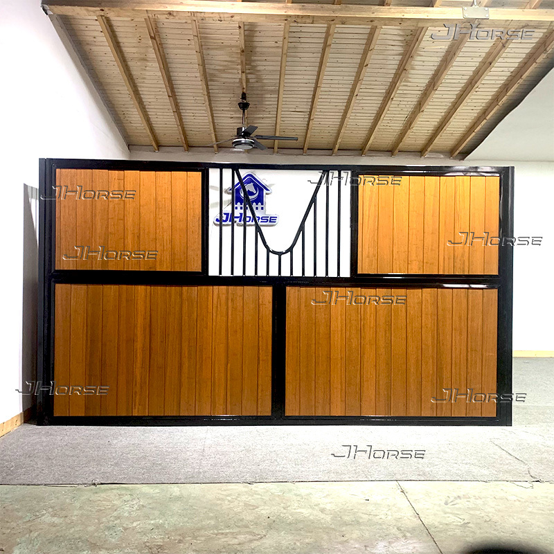 Solid Wall Partition with V-Yoke Window for Horse Stable