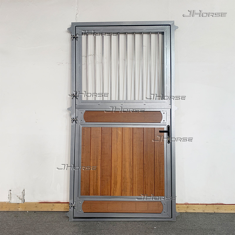 Stainless Steel Grid + Tempered Glass Dutch Barn Door