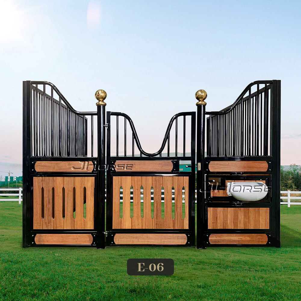 E-06 Bamboo Infill with Gap European Style Hinged Stall Front