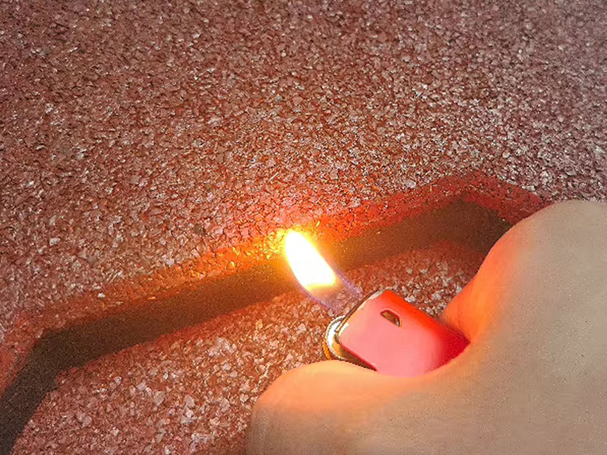Fire-resistant rubber dog bone pavers