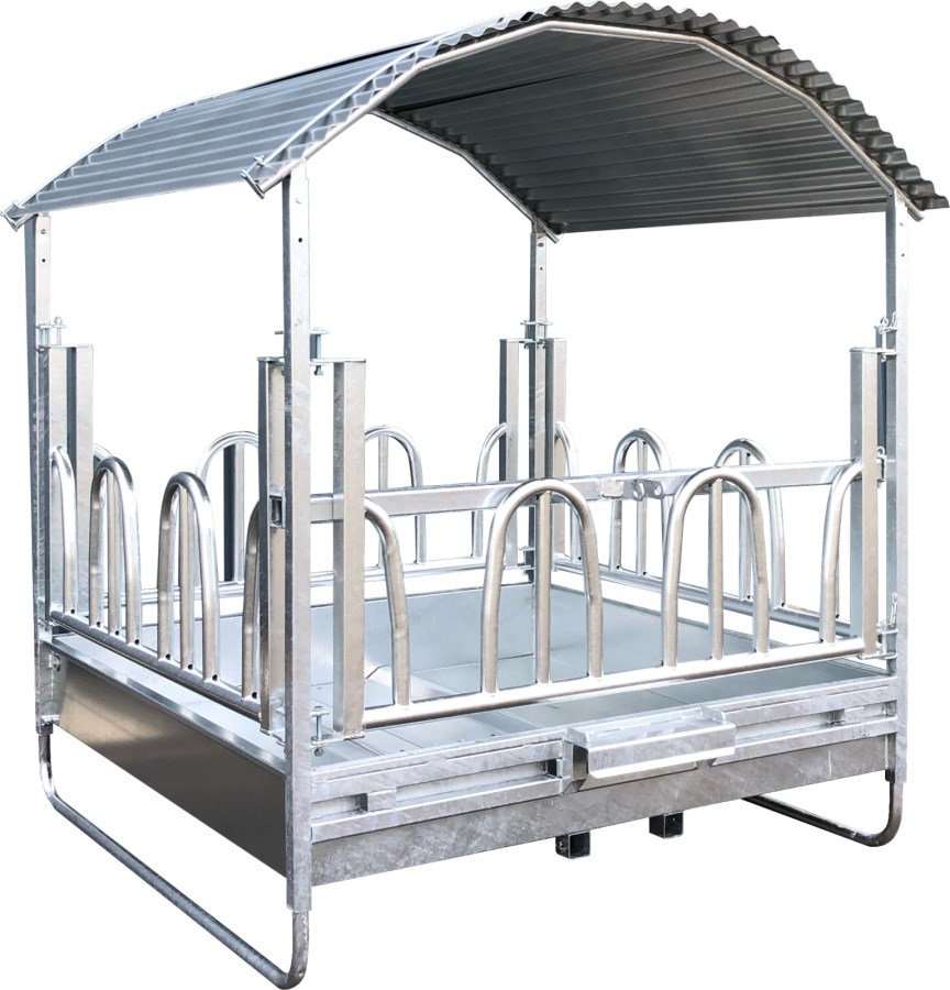 Four-Sided Manger for Palisade Feeding Grid